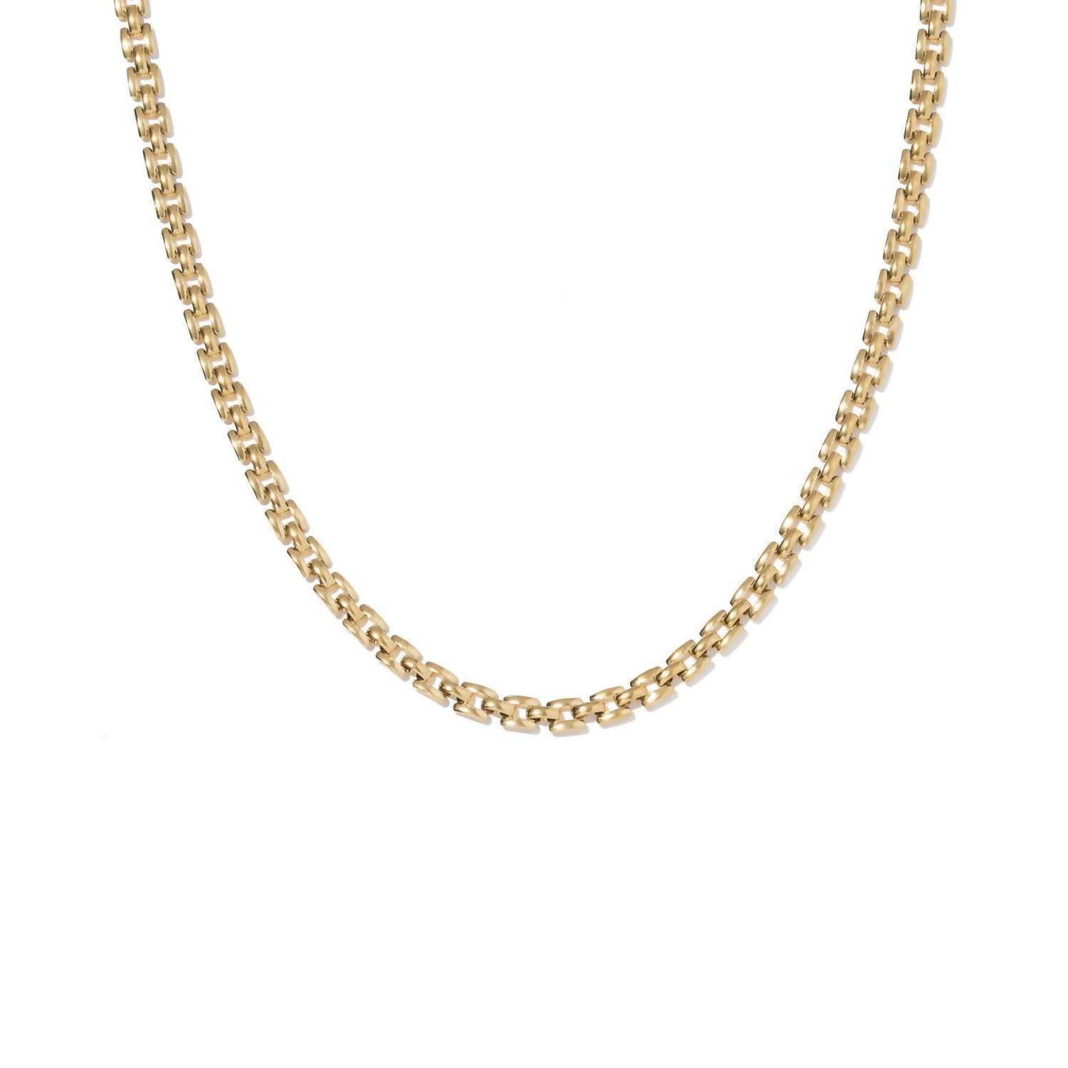 New Brenda Grands Womens Squared Chained Necklace In Gold